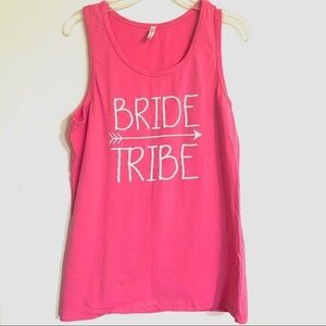 NWOT Bride Tribe Hot Pink Loose Tank Top size L